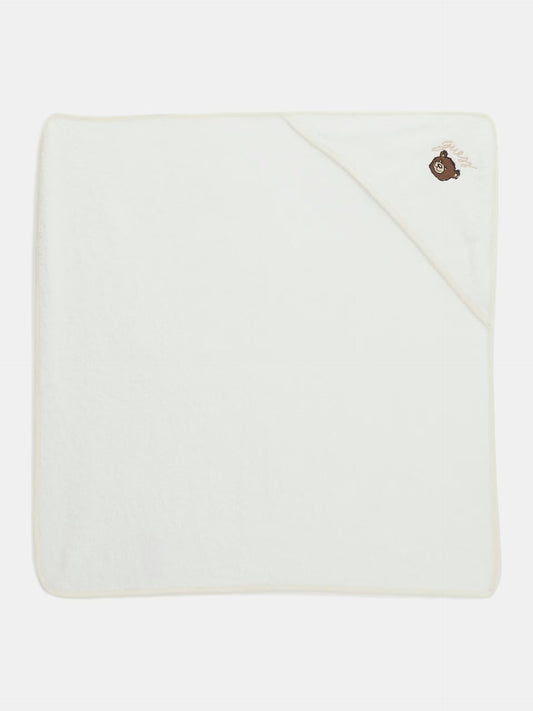 GUESS KIDS EMBROIDERED LOGO TEDDY BEAR TOWEL