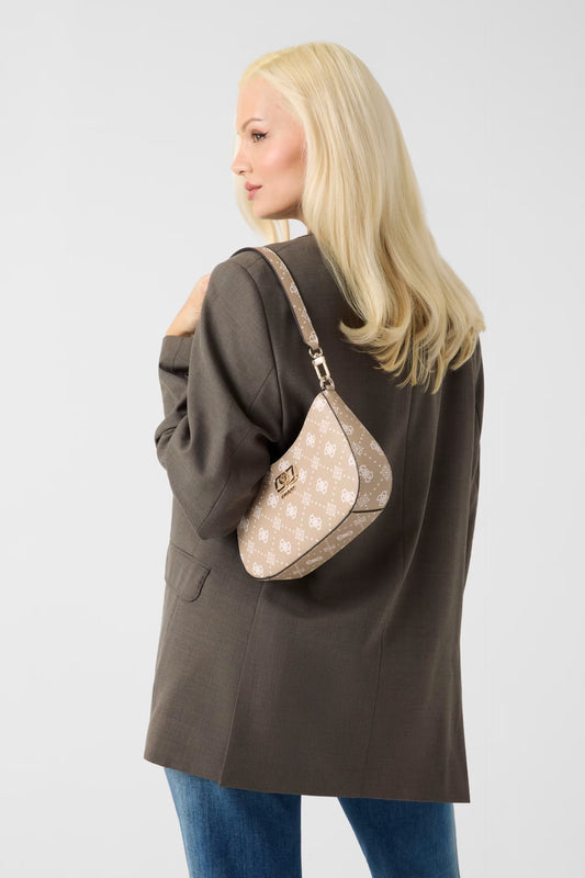 GUESS WOMAN EMELIE LOGO TOP ZIP SHOULDER BAG