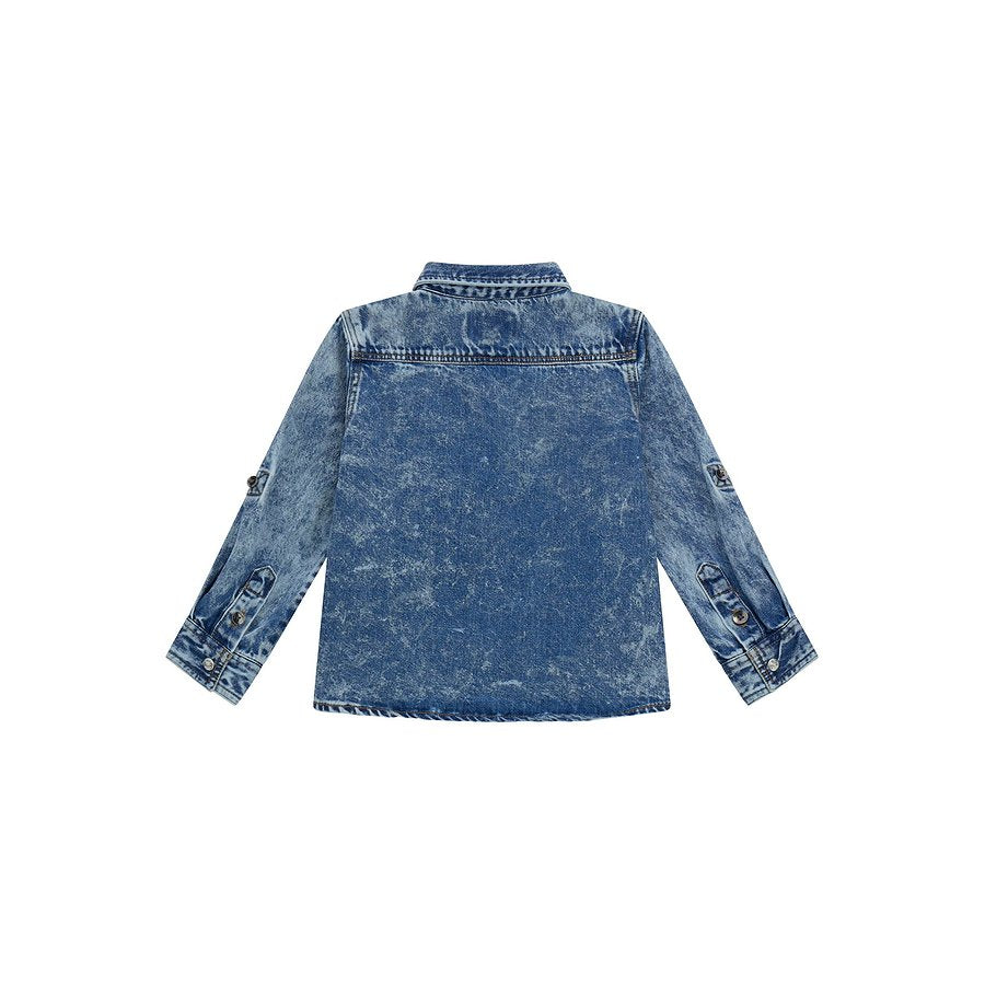 GUESS LS ADJUSTABLE SLEEVES DENIM SHIRT