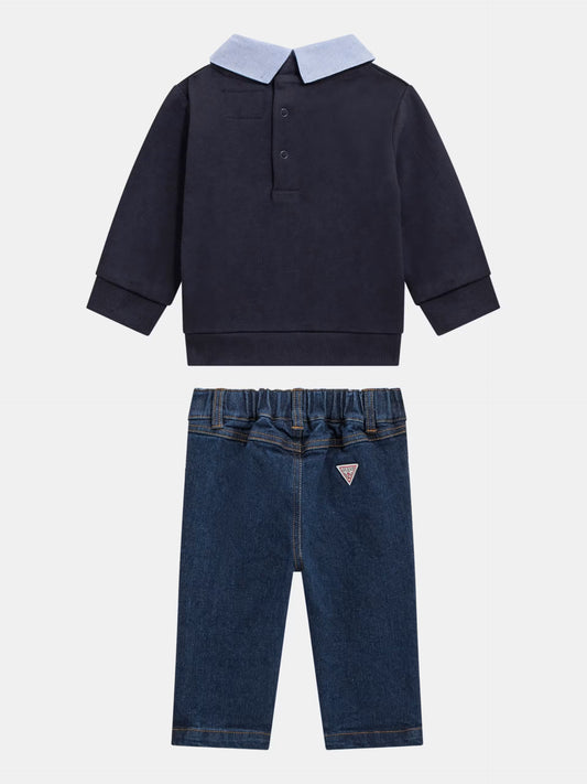 GUESS KIDS SET SWEATSHIRT & DENIM PANTS
