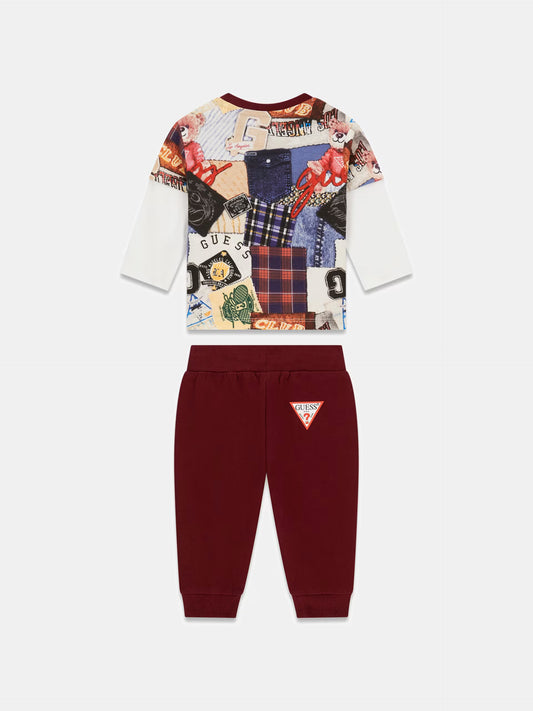 GUESS BABY REPEAT TRIANGLE LOGO 2 PIECE SET