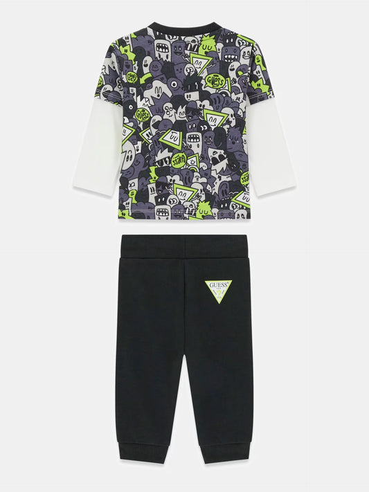 GUESS BABY REPEAT TRIANGLE LOGO 2 PIECE SET