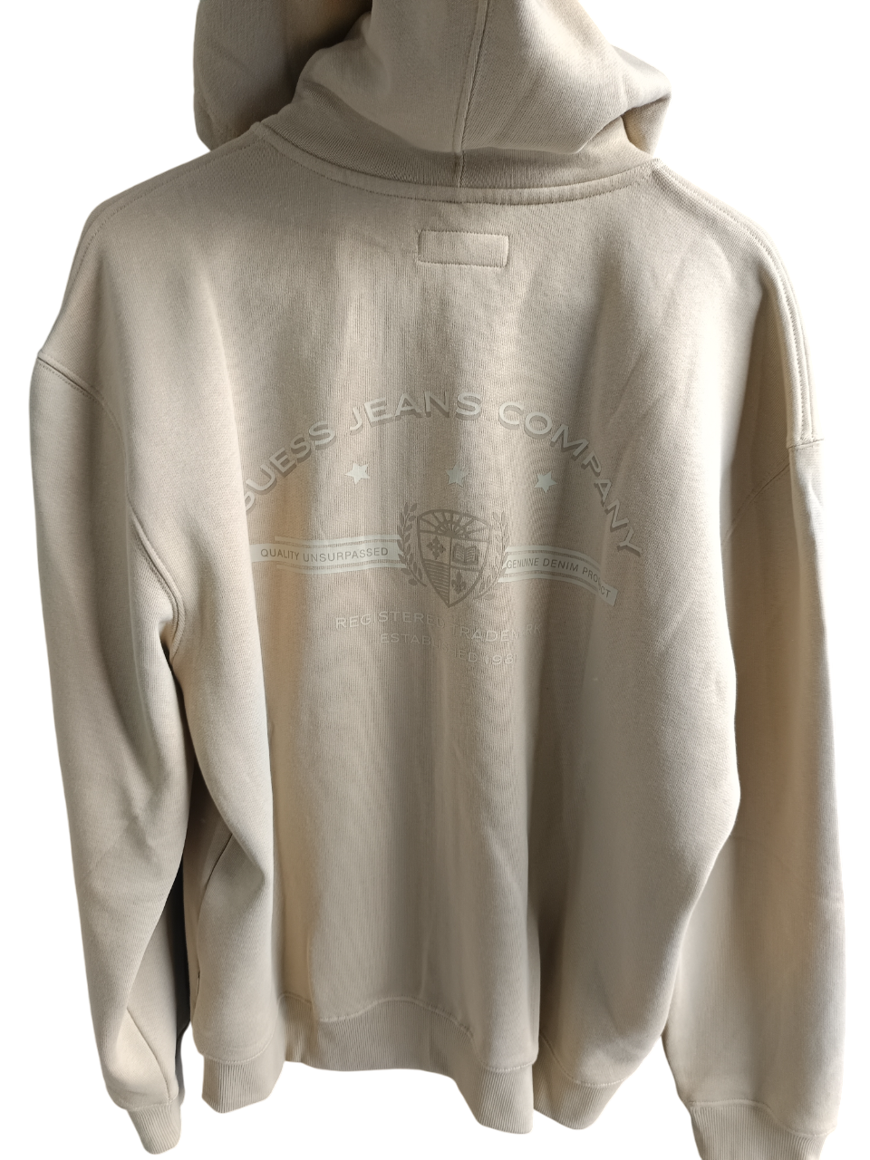 GUESS JEANS REGULAR FRONT&BACK LOGO FULL ZIP FOOTER