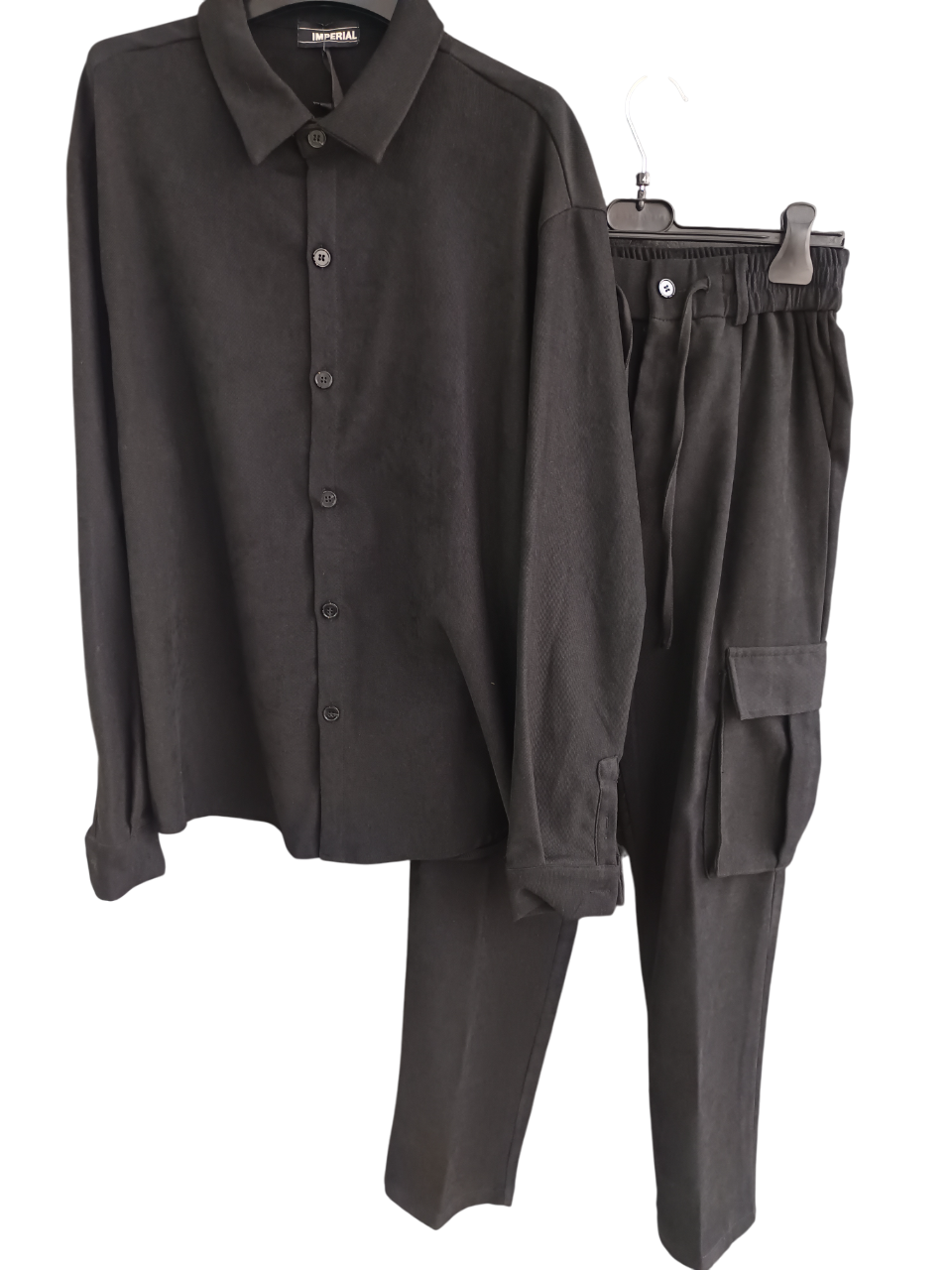 IMPERIAL FASHION MEDIUM RISE CORDUROY CARGO PANTS