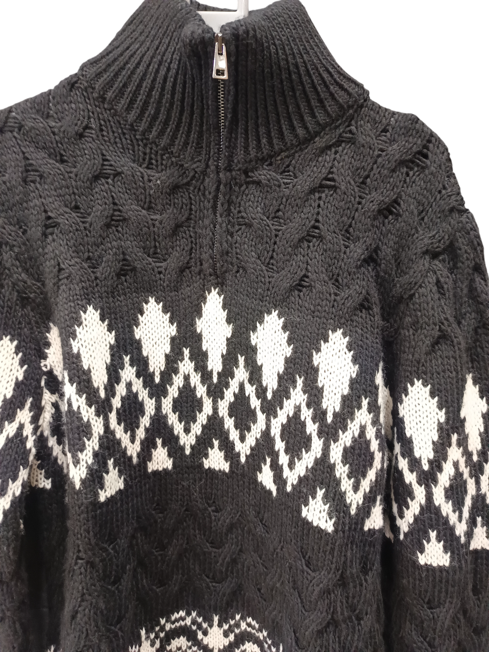 GIANNI LUPO HALF ZIP KNITTED SWEATER