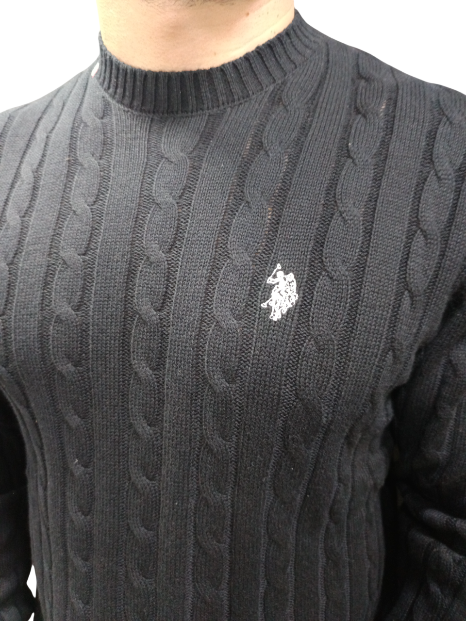 U.S POLO MAN CABLE KNITTED PULLOVER