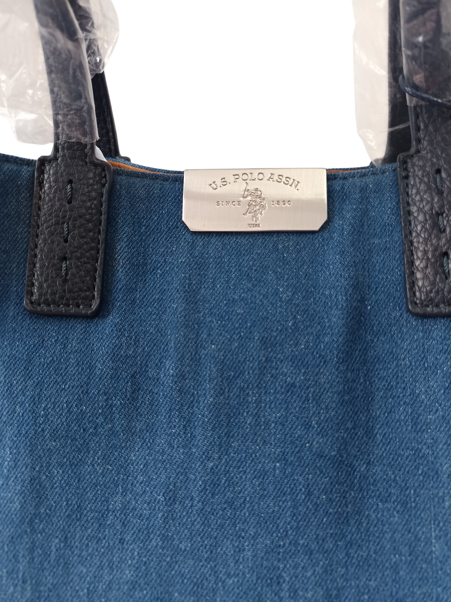 U.S POLO ASSN WOMAN CARNATION D DENIM HANDLE BAG