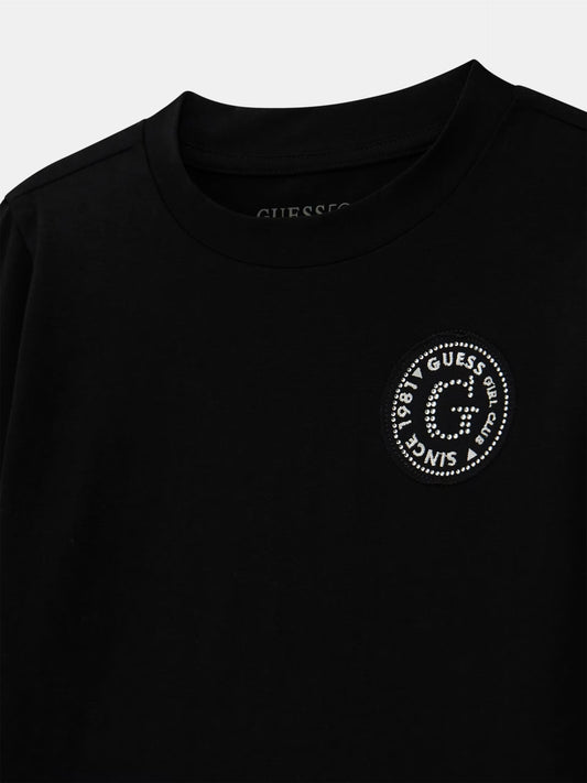 GUESS JEANS GIRLS CROPPED LS T SHIRT