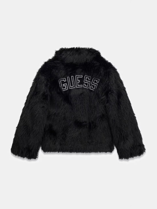 GUESS JEANS GIRLS FAUX FUR JACKET
