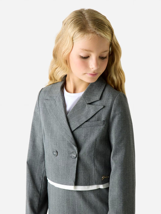 GUESS JEANS GIRLS PINSTRIPE BLAZER
