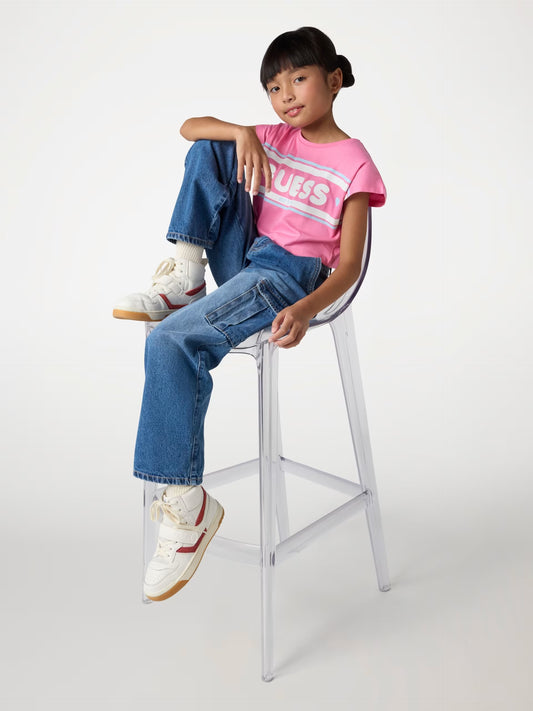 GUESS JEANS GIRLS WIDE CARGO PANTS