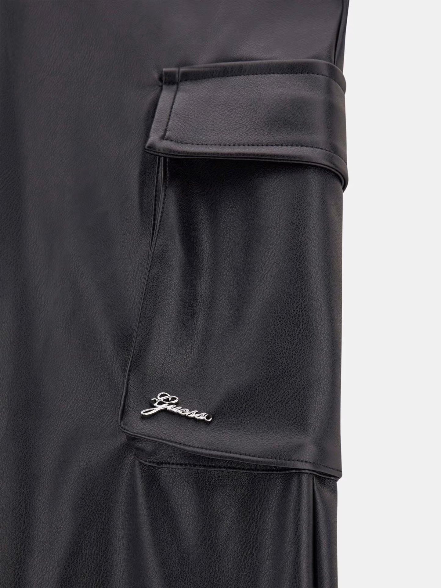 GUESS GIRL PU LEATHER CARGO PANTS