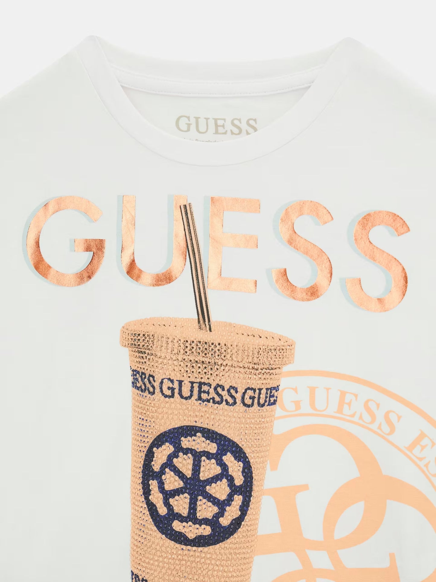 GUESS KIDS MIDI RHISTONES T SHIRT