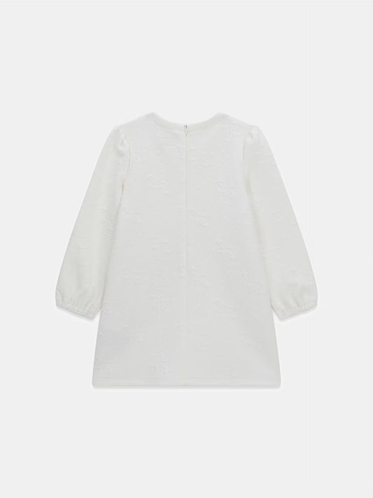 GUESS JEANS GIRLS JACQUARD LS A LINE DRESS