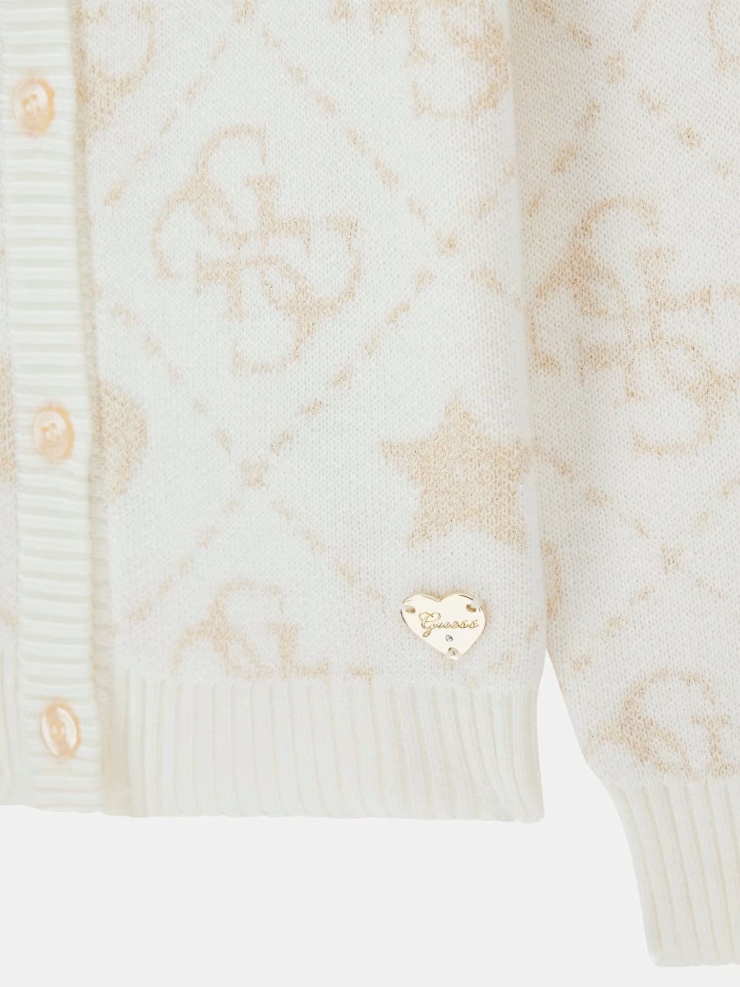 GUESS JEANS GIRLS LS LOGO CARDIGAN