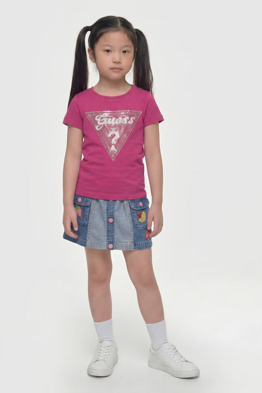 GUESS KIDS TRIANGLE LOGO T SHIRT