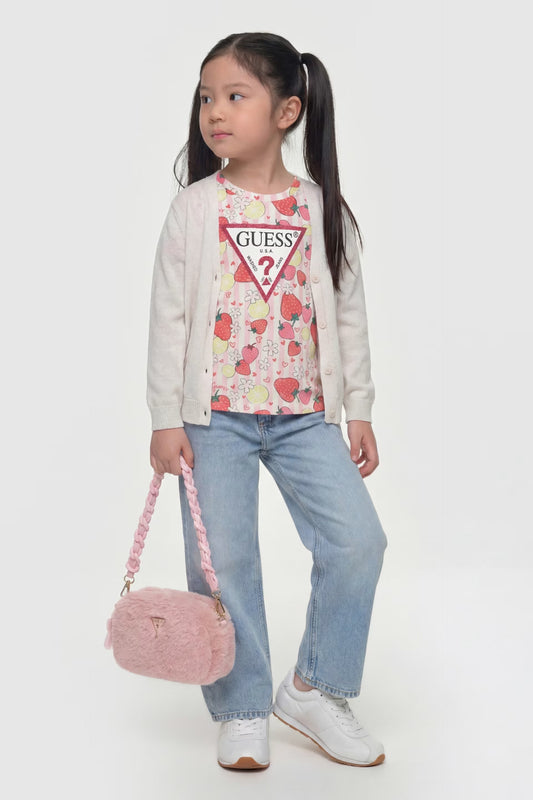 GUESS KIDS TRIANGLE PRINTED T SHIRT