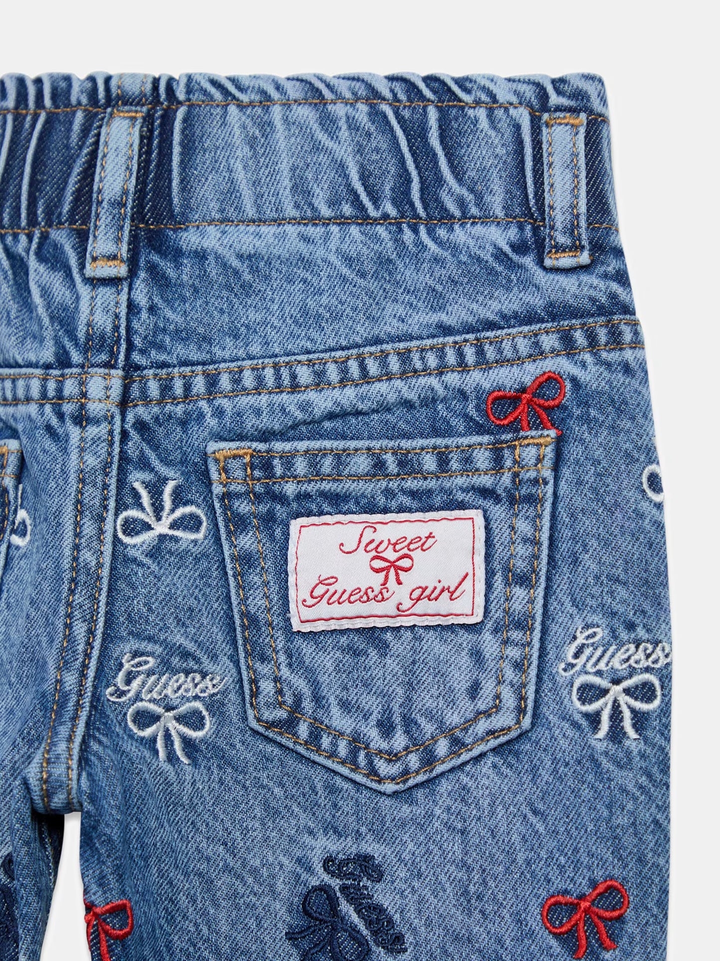 GUESS KIDS MOM PAPER BAG RGD DENIM PANTS