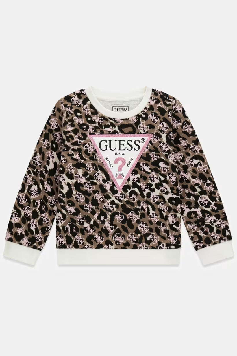 GUESS KIDS ANIMAL PRINT SWEATSHIRT