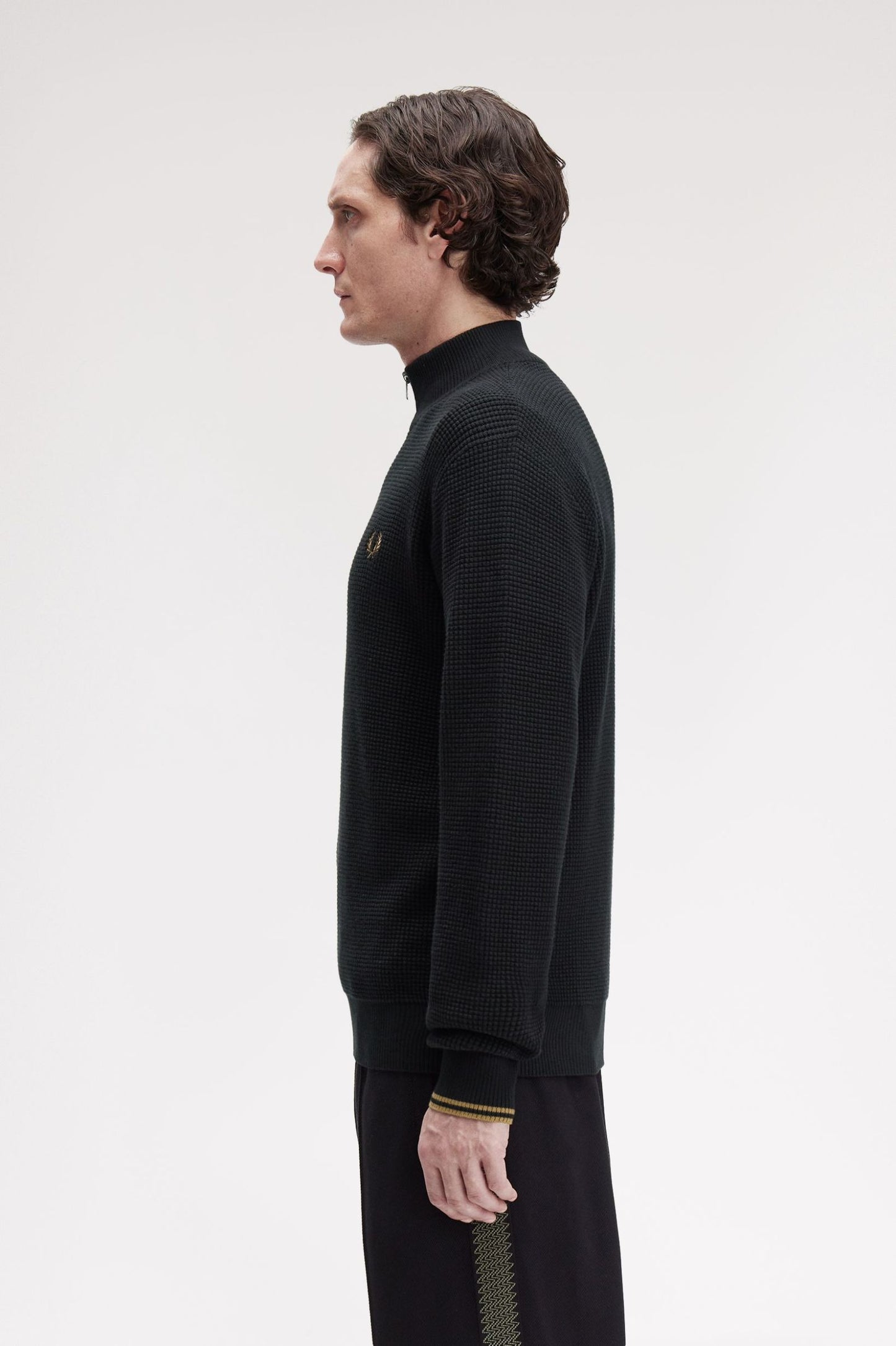 FRED PERRY WAFFLE STICH HALF ZIP JUMPER