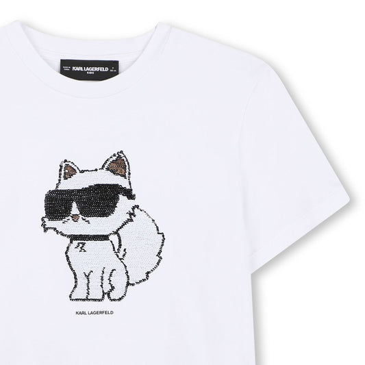 KARL LAGERFELD REVERSIBLE SEQUIN CHOUPETTE T-SHIRT