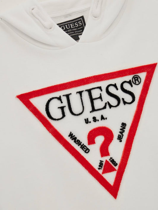 GUESS TRIANGLE LOGO FRENCH TERRY HOODIE