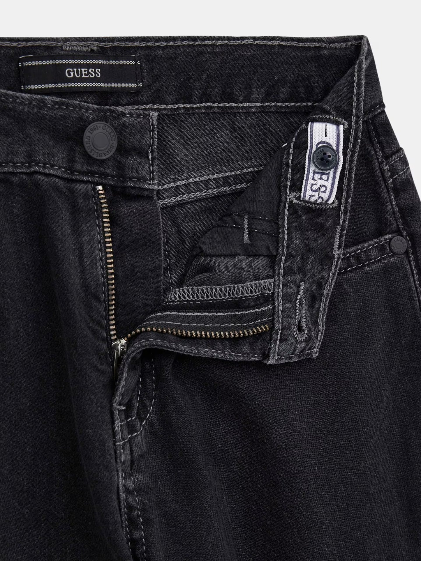 GUESS KIDS OVERSIZE CARGO RIGID DENIM PANTS
