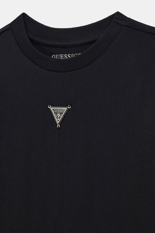 GUESS KIDS METALLIC TRIANGLE LOGO T SHIRT