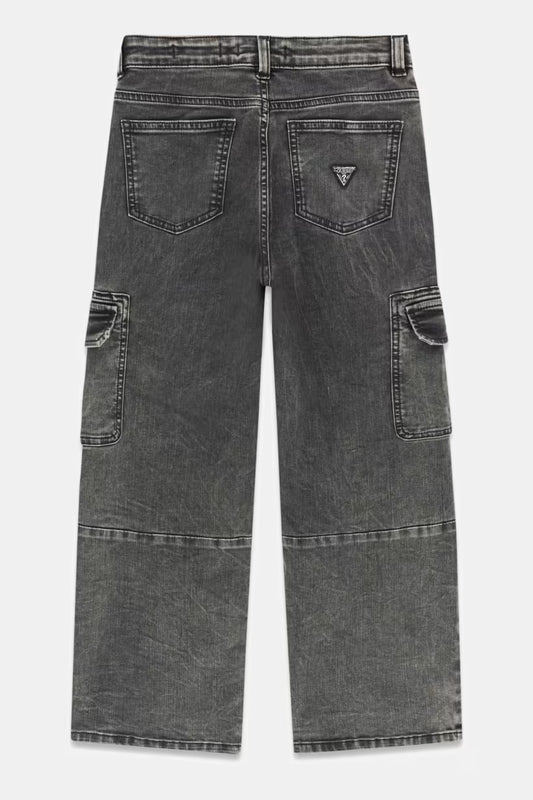 GUESS KIDS OVERSIZED STRETCH CARGO PANTS