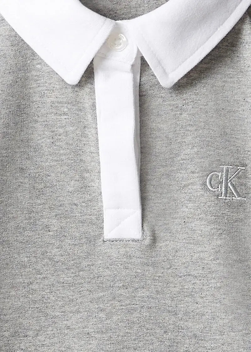 CALVIN KLEIN KIDS SWEAT POLO DRESS