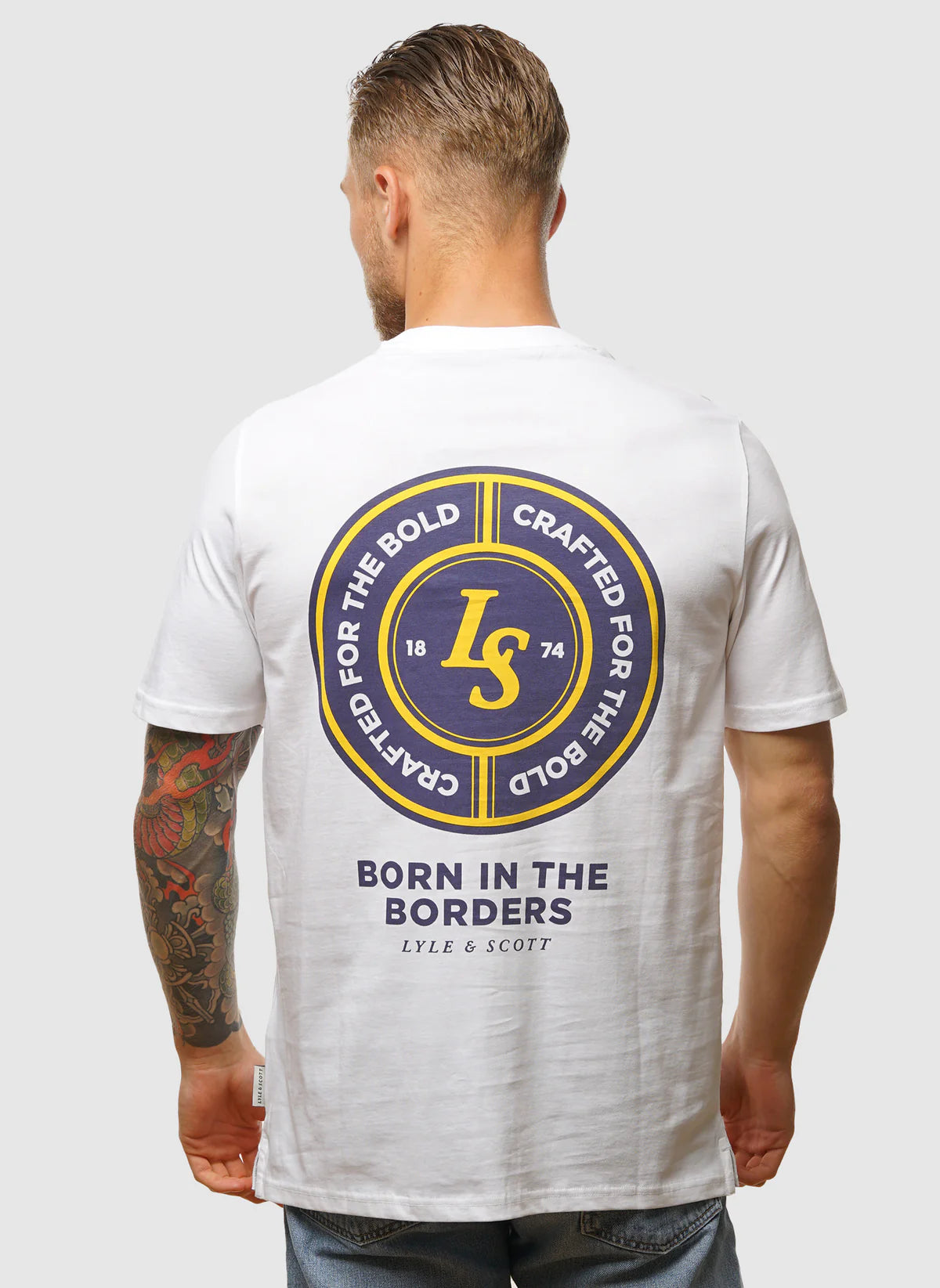 LYLE&SCOTT BORN IN THE BORDERS GRAPHIC T SHIRT
