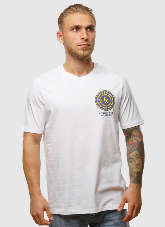LYLE&SCOTT BORN IN THE BORDERS GRAPHIC T SHIRT