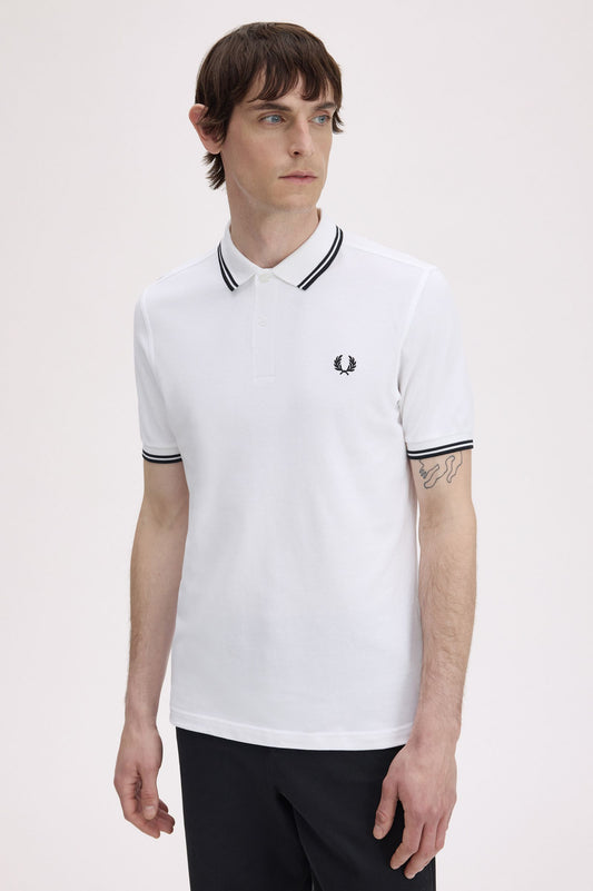 FRED PERRY TWIN TIPPED POLO T SHIRT