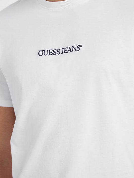 GUESS JEANS SLIM LOGO EMBROIDERED T SHIRT