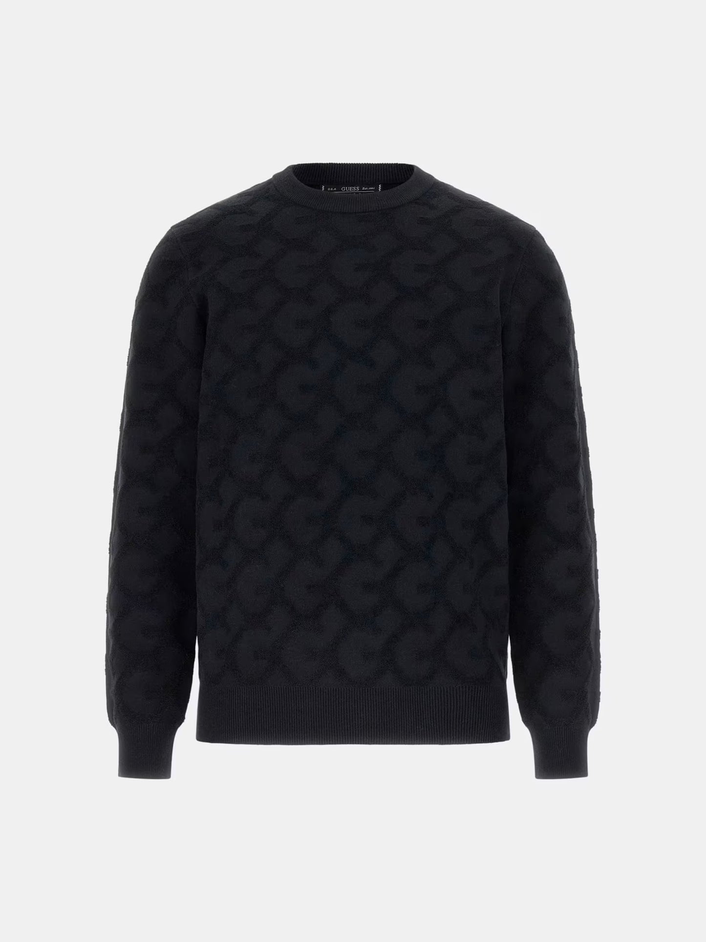 GUESS JEANS MAN CHAIN STITCH KNITTED SWEATSHIRT