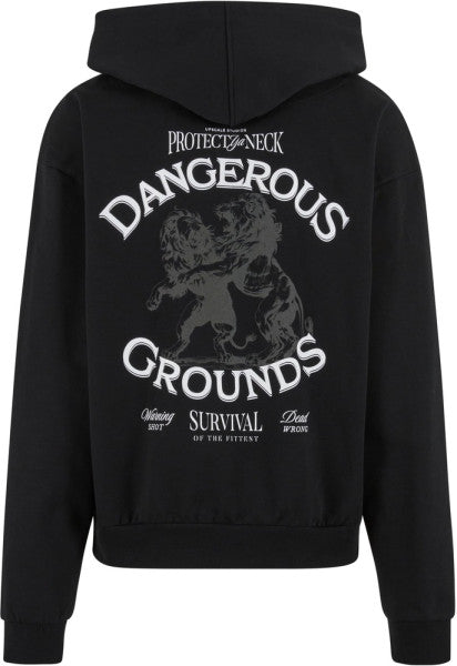 UPSCALE OVERSIZED DANGEROUS GROUNDS ZIP HOODY