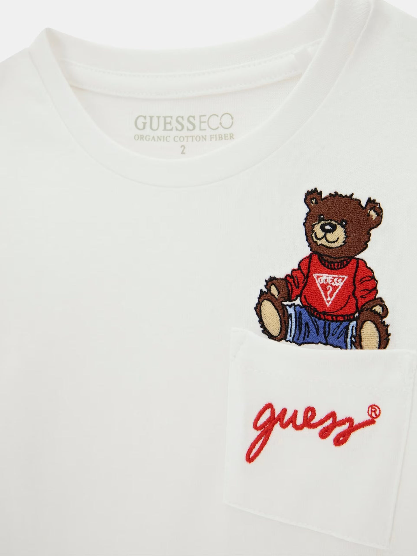GUESS JEANS KIDS POCKET BEAR T SHIRT