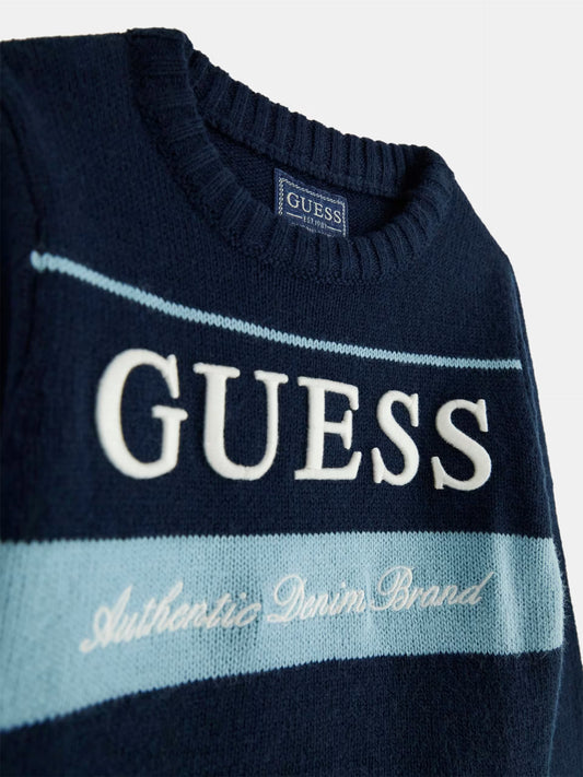 GUESS JEANS KIDS LOGO KNITTED SWEATER