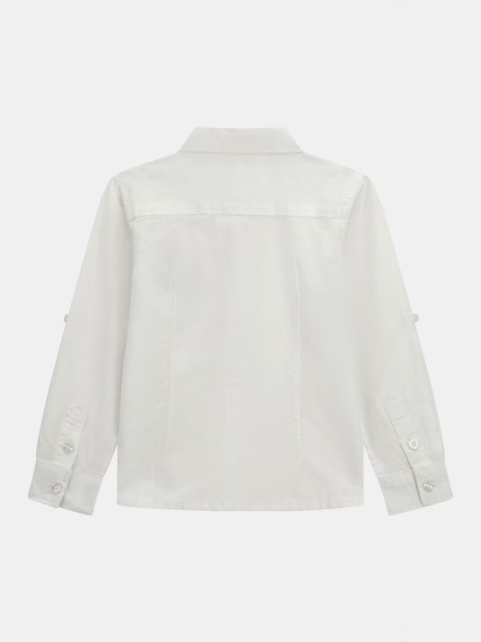 GUESS KIDS ADJUSTABLE TEDDY BEAR OXFORD SHIRT