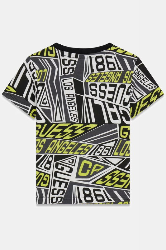 GUESS KIDS ALLOVER PRINTED T SHIRT