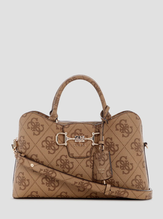 GUESS JANIE LOGO GIRLFRIEND SATCHEL BAG