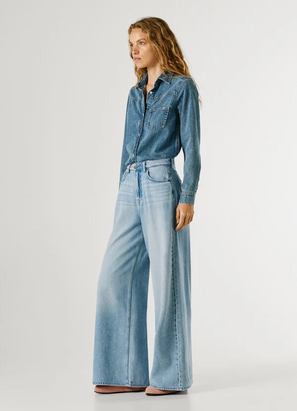 PEPE JEANS WOMAN WIDE LEG JAIMY DENIM PANTS