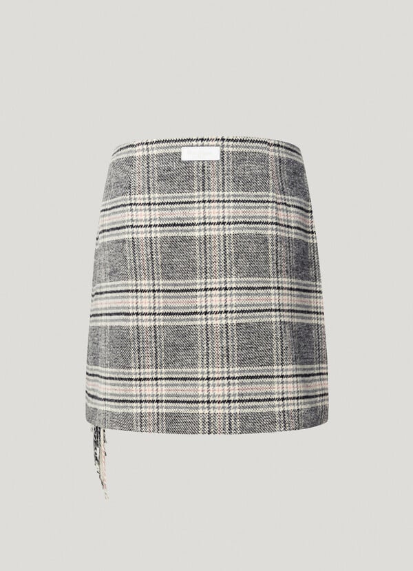 PEPE JEANS WOMAN TALANI PLAID PRINT MINI SKIRT