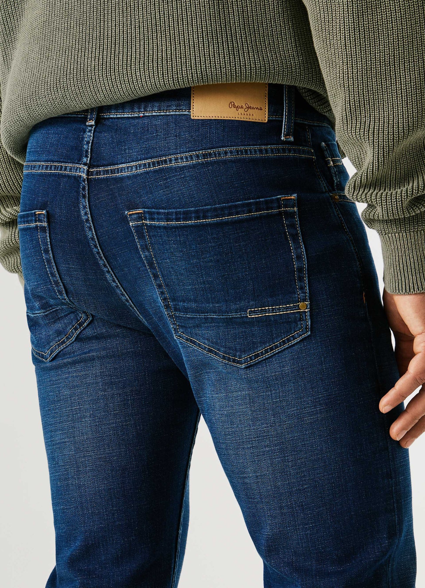 PEPE JEANS MAN CASH STRAIGHT FIT MID-RISE DENIM PANTS