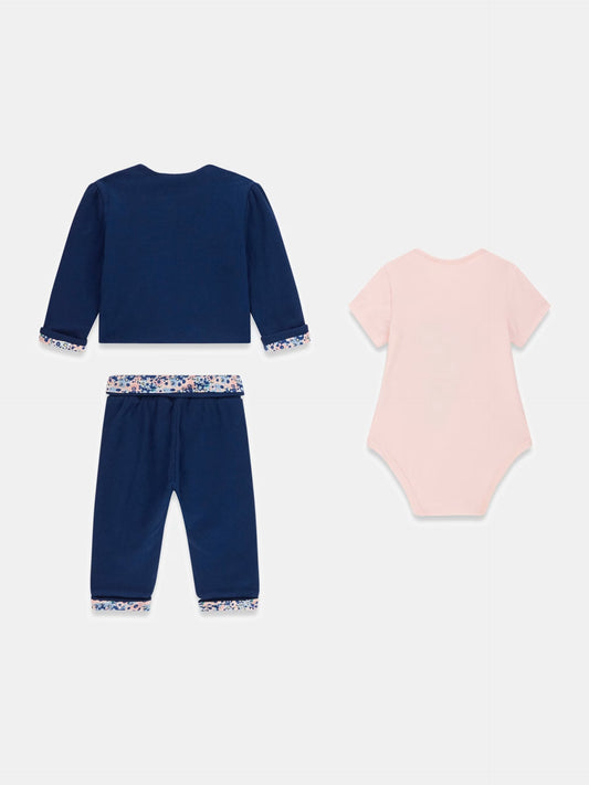 GUESS BABY JACKET BODYSUIT AND PANTS SET
