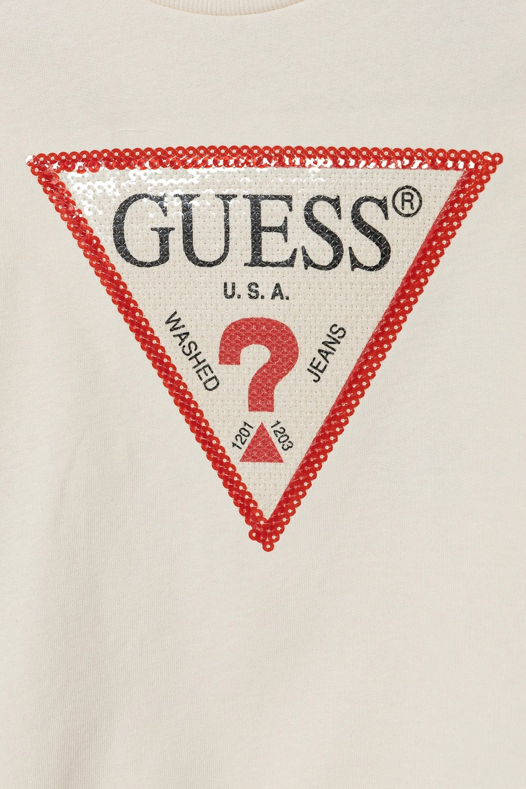 GUESS UNBRUSHED TRIANGLE LOGO FLEECE