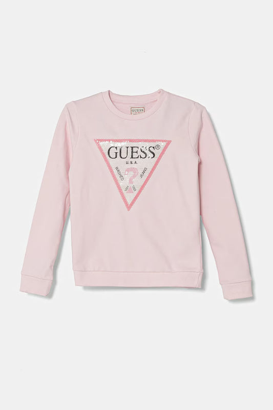 GUESS UNBRUSHED TRIANGLE LOGO FLEECE