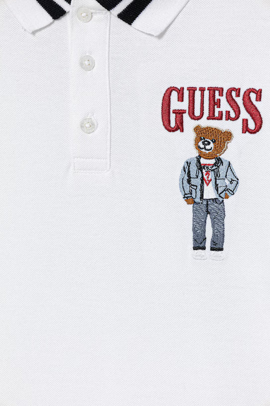 GUESS KIDS TEDDY BEAR LOGO POLO T SHIRT