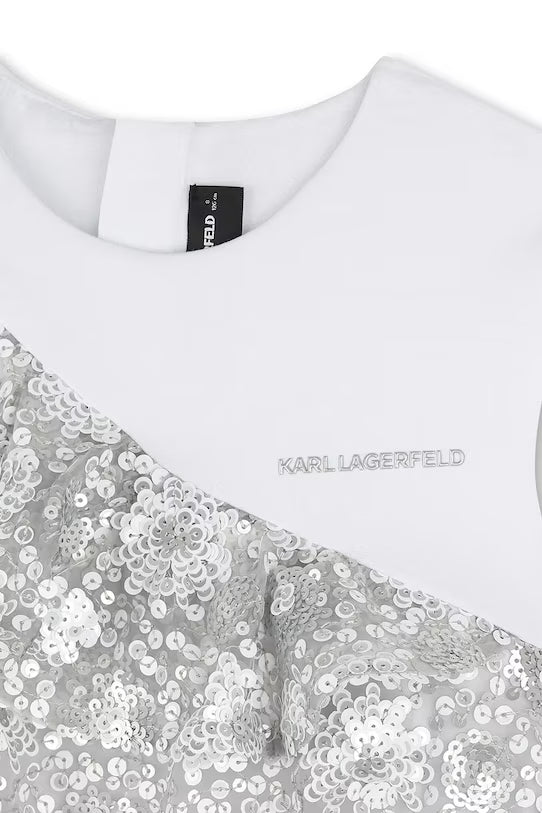 KARL LAGERFELD KIDS SEQUIN-EMBELLISHED DRESS