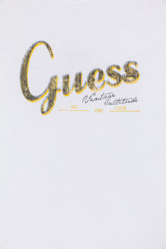GUESS KIDS COTTON LOGO T SHIRT